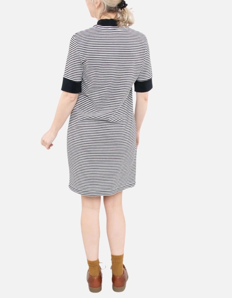 Navy Blue Stripped Snow White Dress