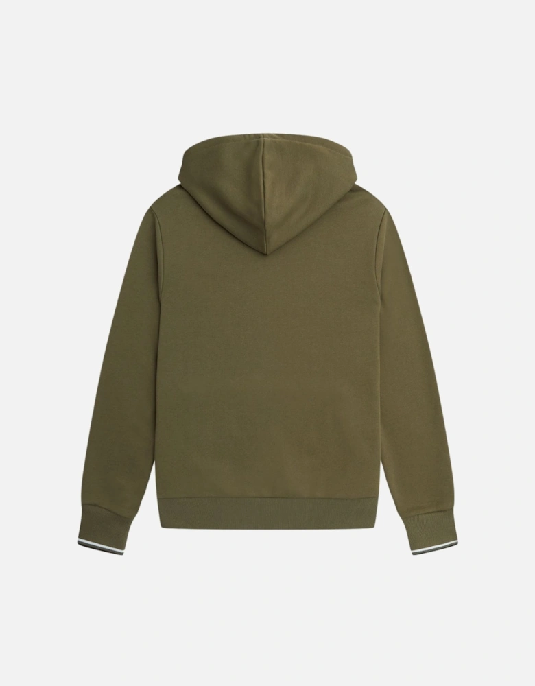 Twin Tipped Sleeve Dark Green Hoodie