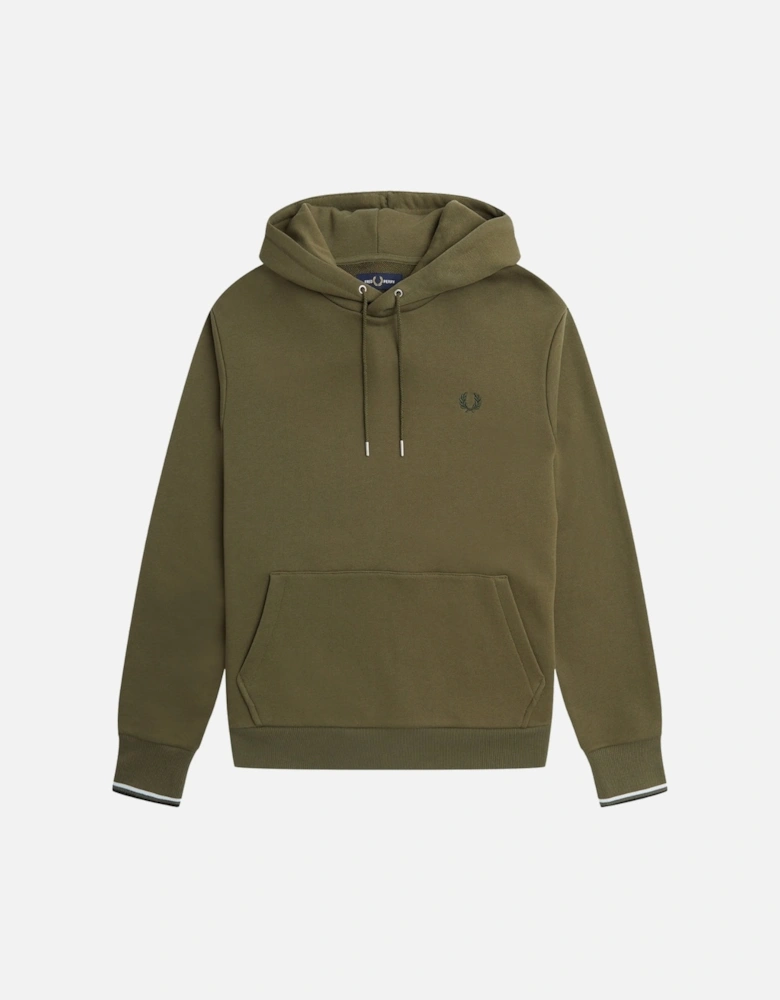 Twin Tipped Sleeve Dark Green Hoodie