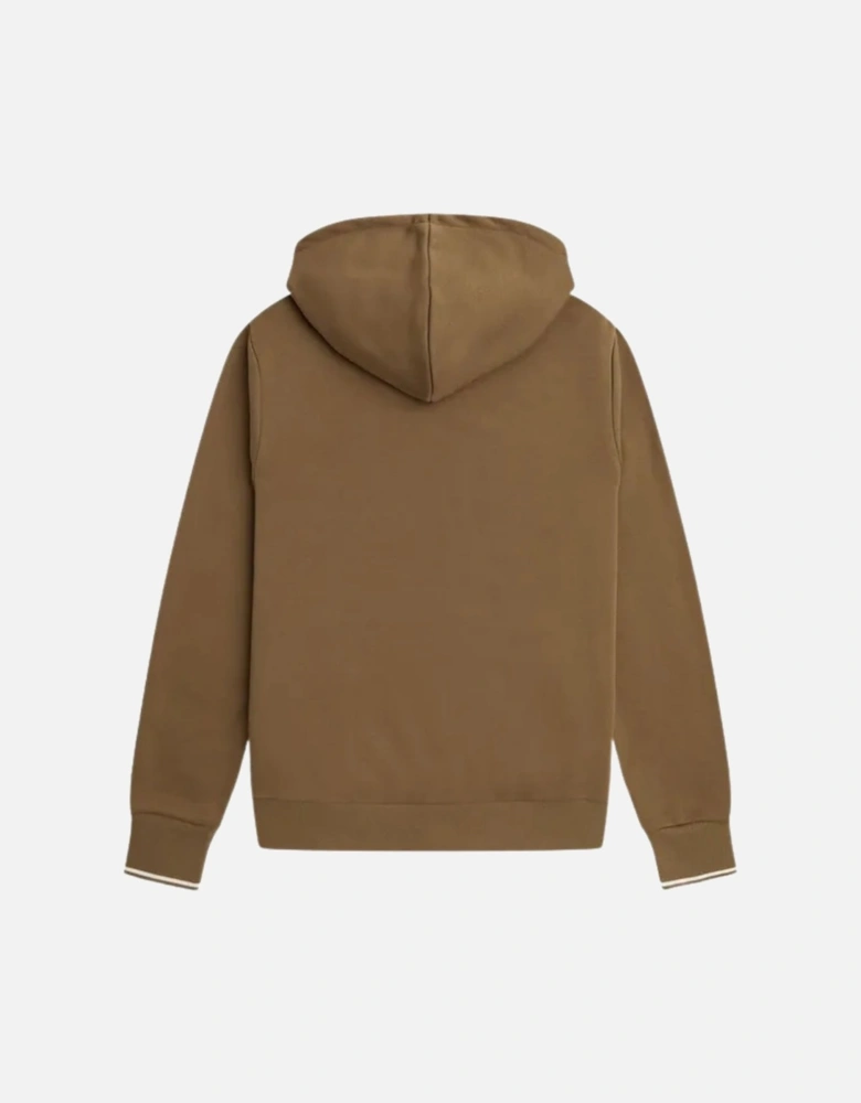 Twin Tipped Sleeve Brown Hoodie