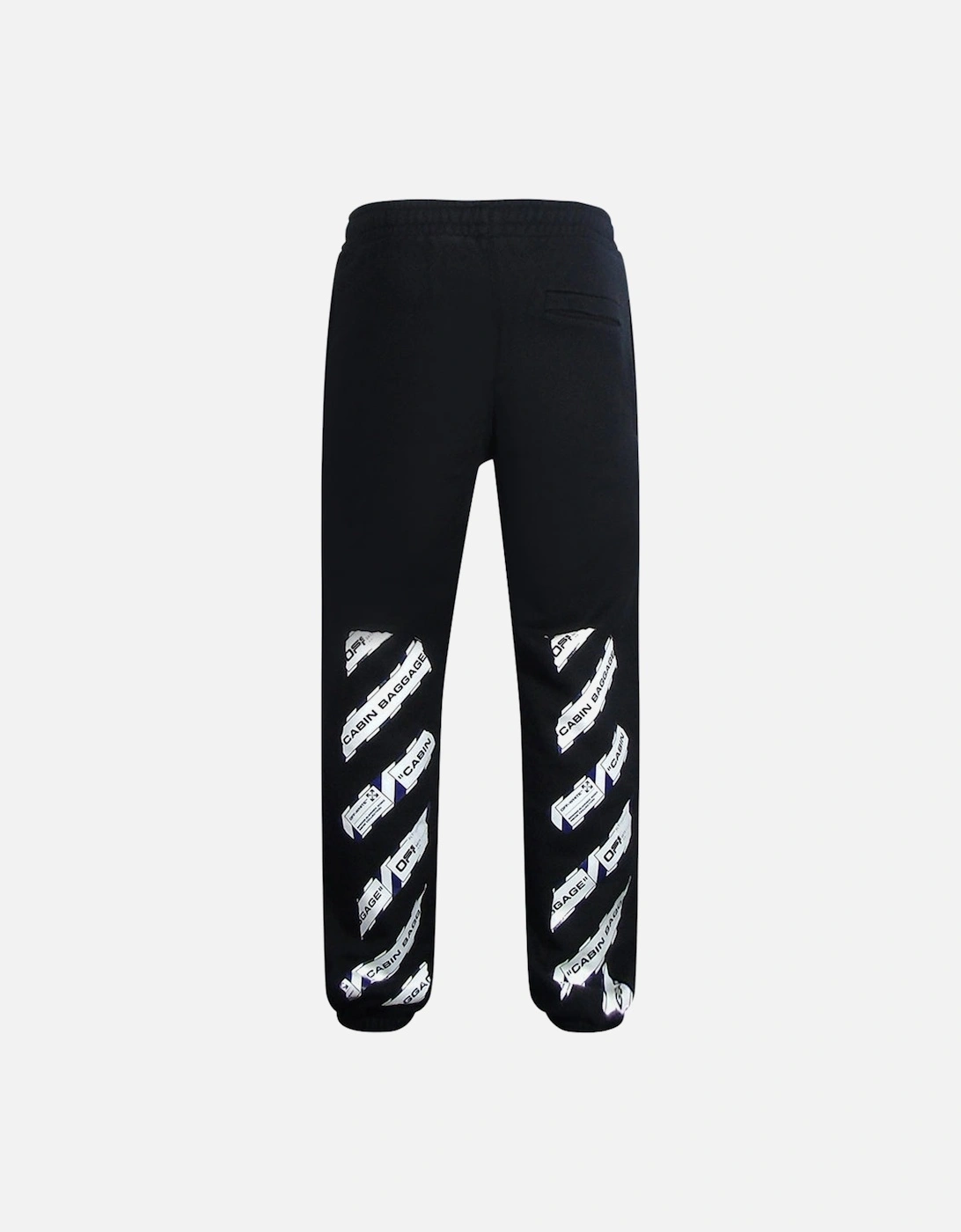 Airport Tape Logo Black Sweatpants