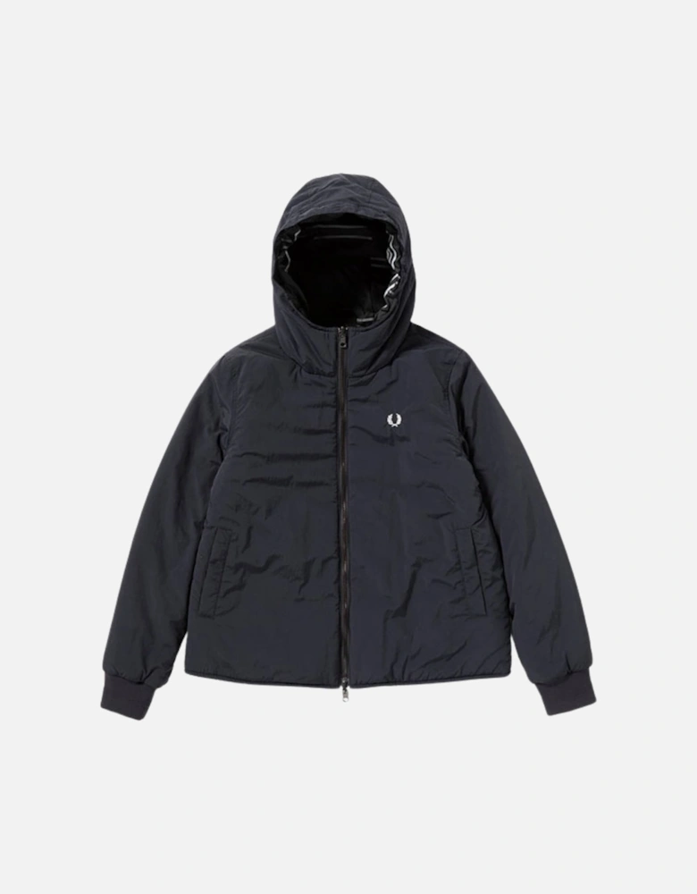 Hooded Zip-In Liner Parka 2 In 1 Navy Blue Jacket