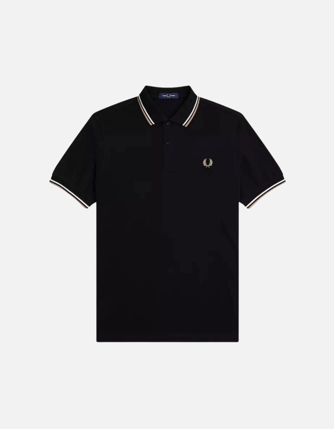 Brown Twin Tipped Collar Black Polo Shirt, 3 of 2