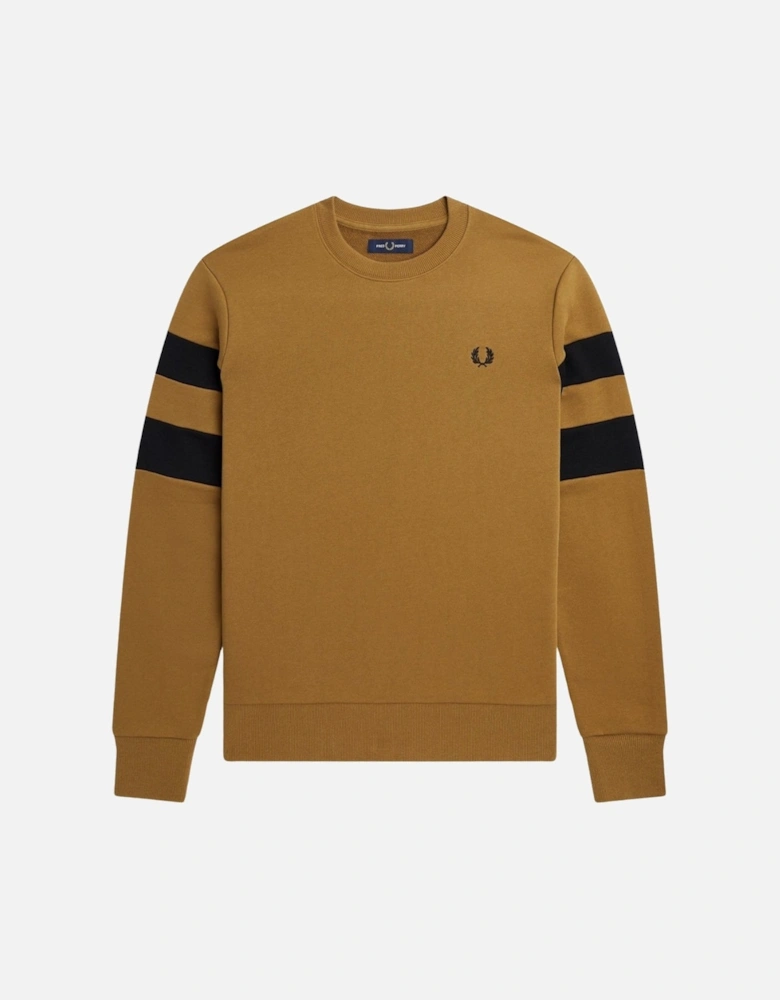 Twin Tipped Sleeve Camel Brown Sweatshirt