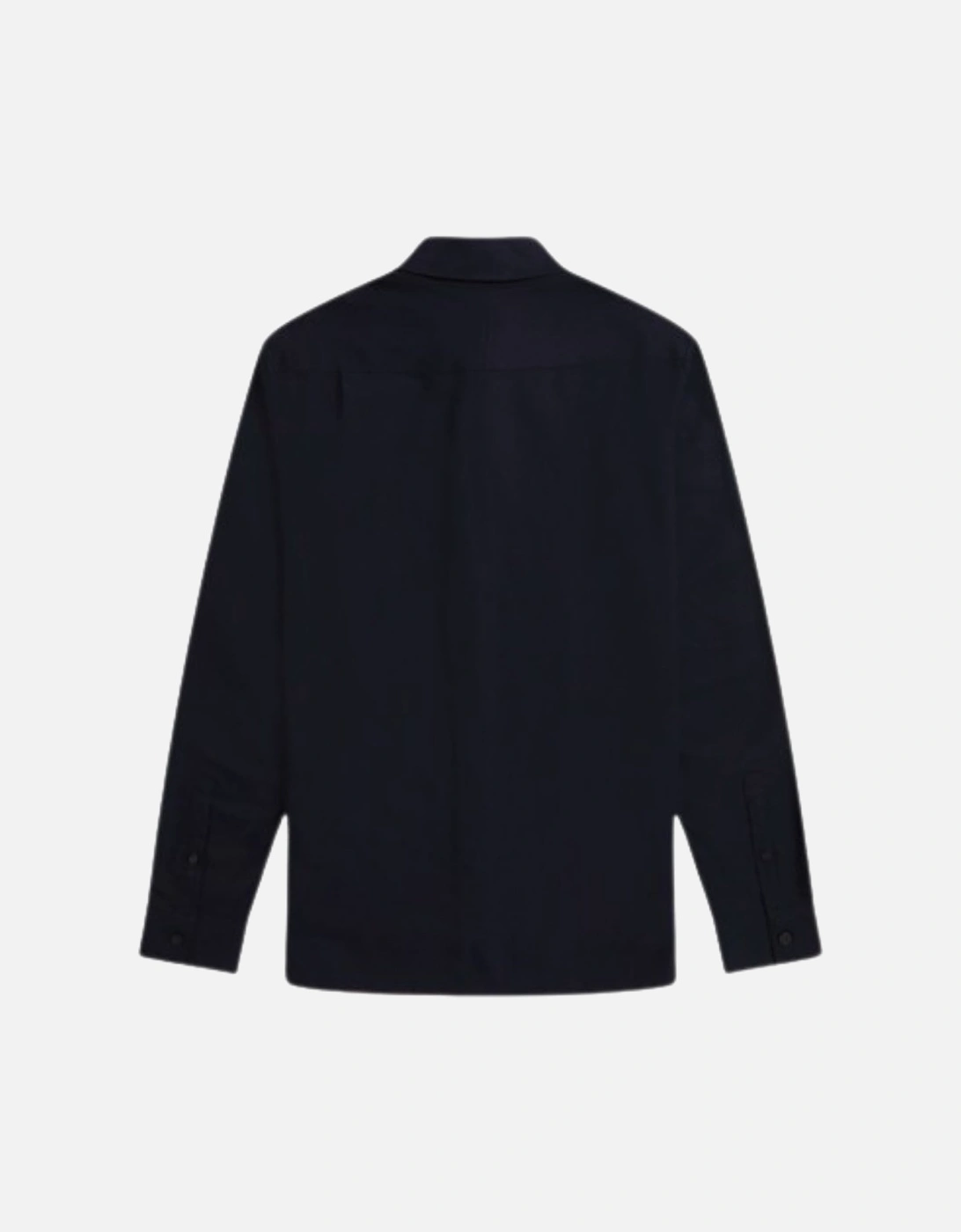 Plain Navy Blue Long Sleeve Oxford Shirt