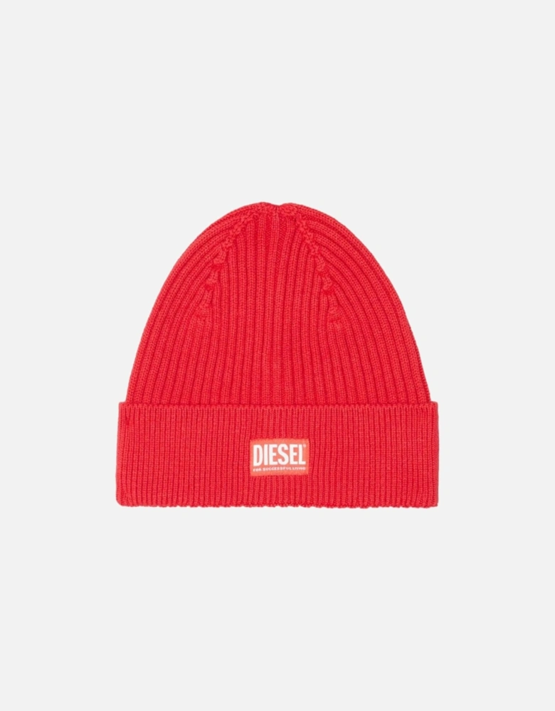 Patch Logo Red Beanie