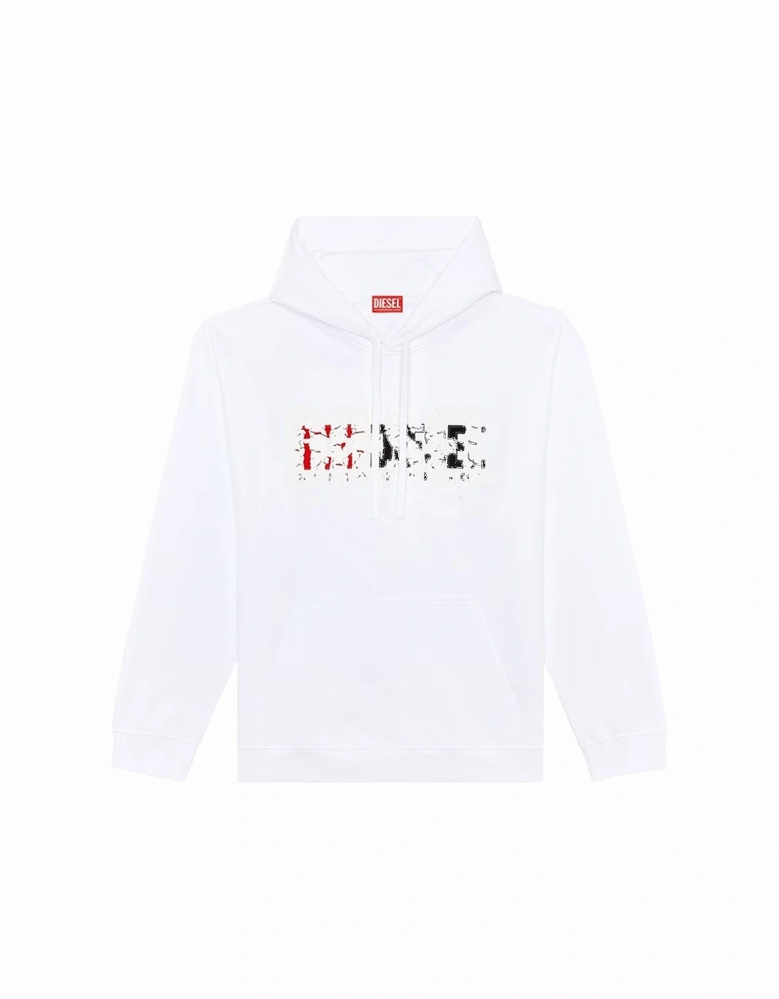 Double Destroyed Logo White Hoodie, 3 of 2