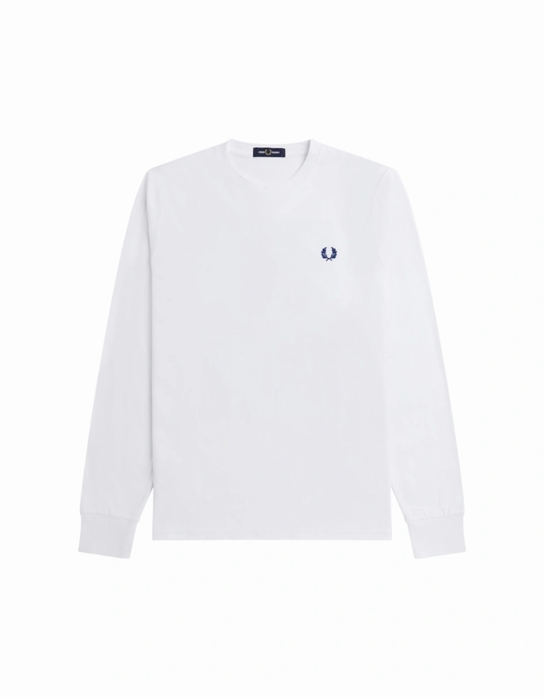 Soundwaves Logo Long Sleeve White T-Shirt