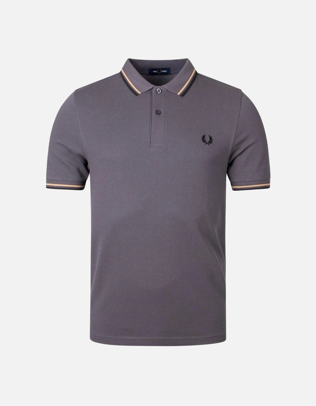 Yellow Twin Tipped Collar Grey Polo Shirt, 3 of 2