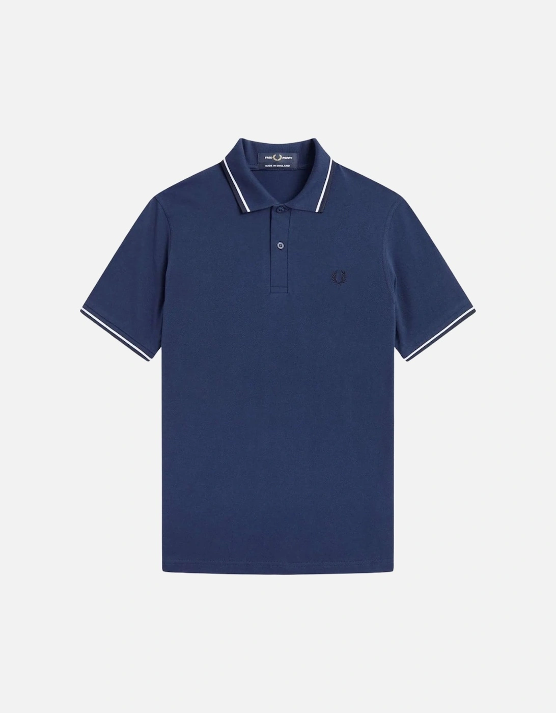 White and Black Twin Tipped Navy Blue Polo Shirt, 3 of 2