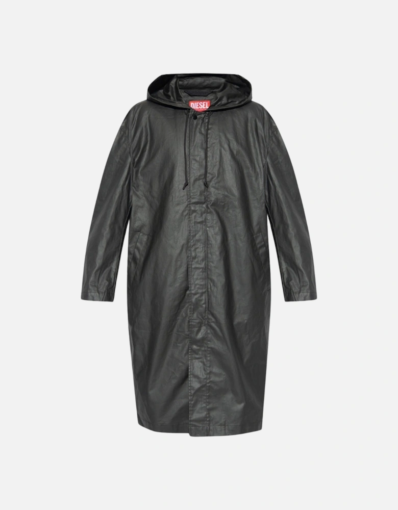 Long Black Rain Coat