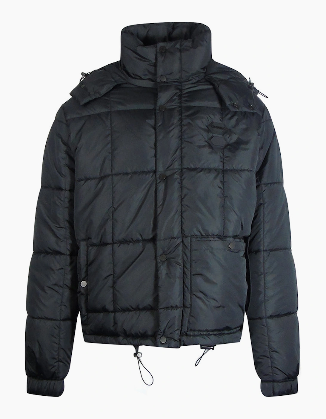 Men's Off-White Quilted Black Puffer Jacket - Size: 42/Regular