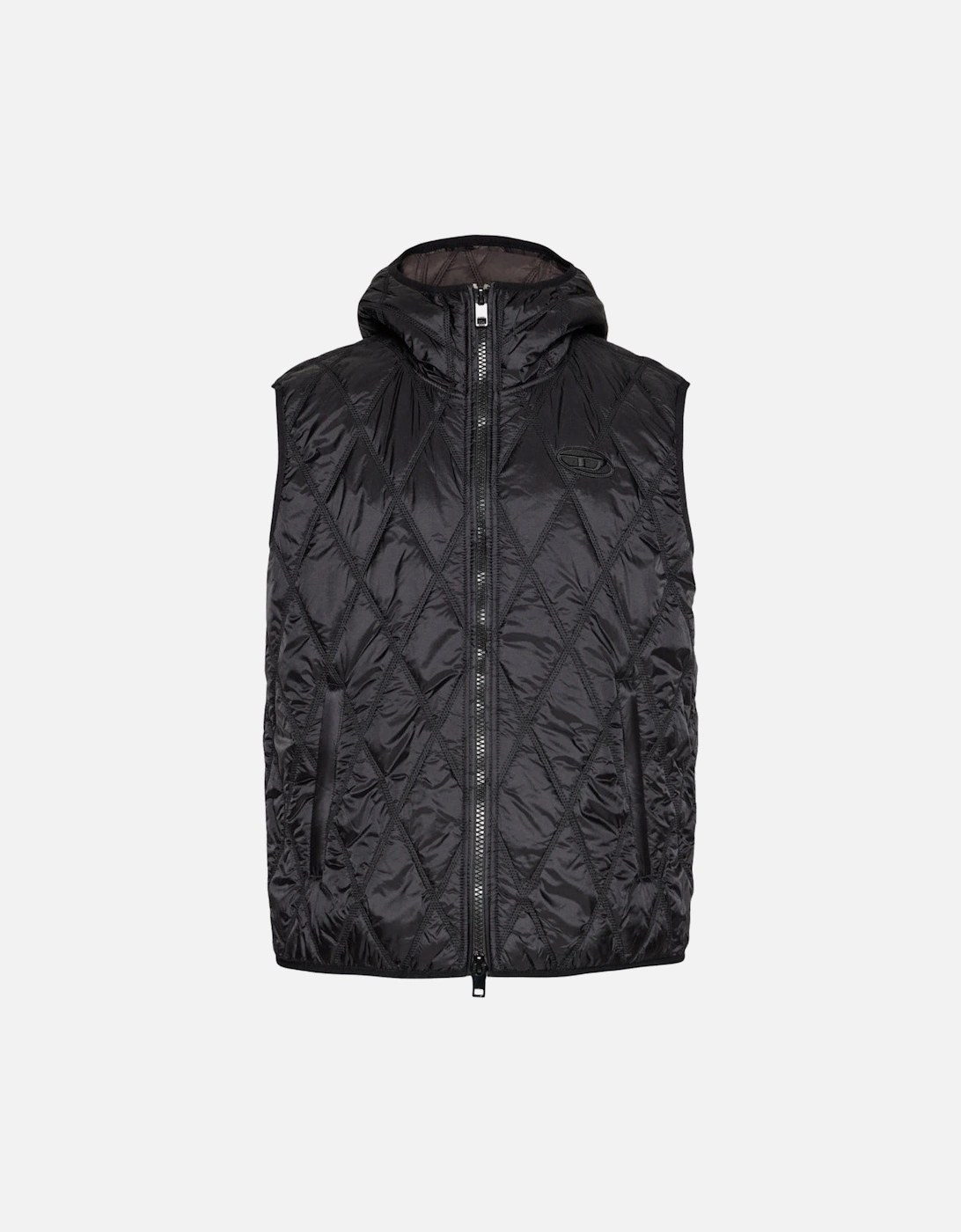 Brand Logo Black Quilted Gilet Jacket, 4 of 3