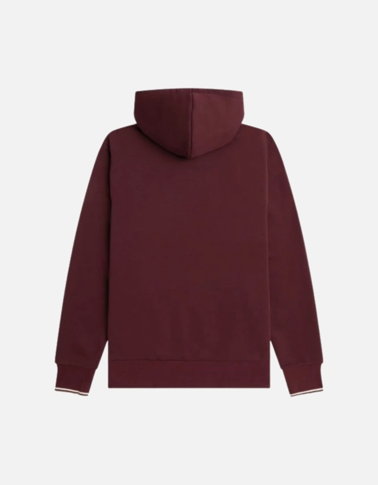 Oxblood Tipped Sleeve Burgundy Red Hoodie