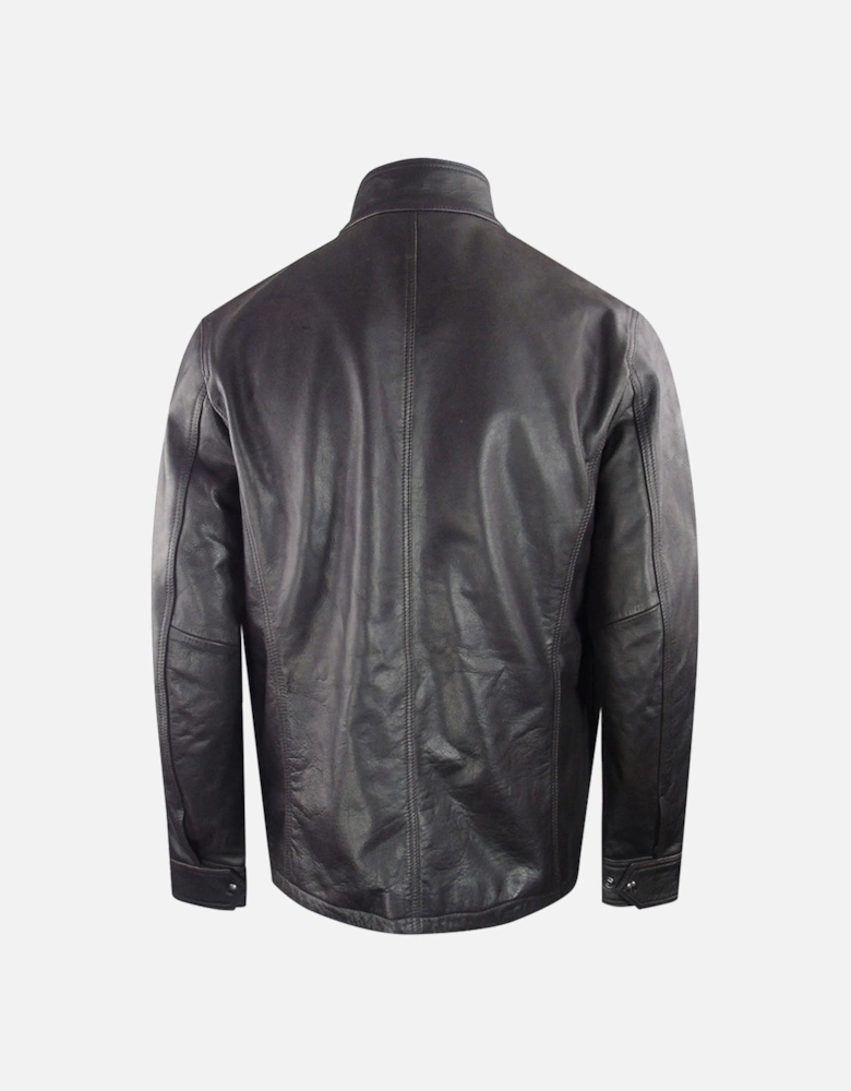 Dark Brown Grant Leather Jacket