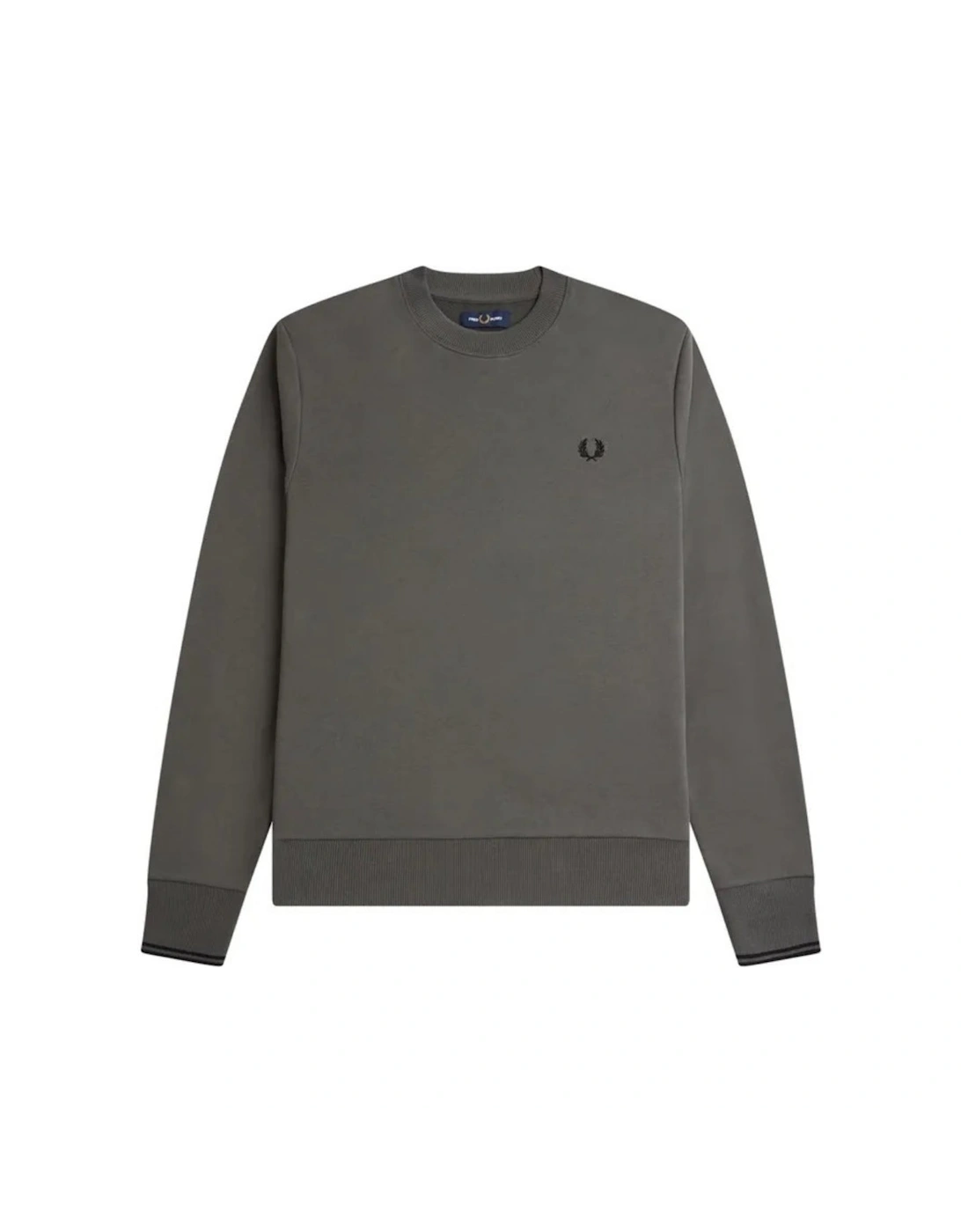 Men's Fred Perry Crew Neck Gunmetal Grey Sweatshirt - Size: 44