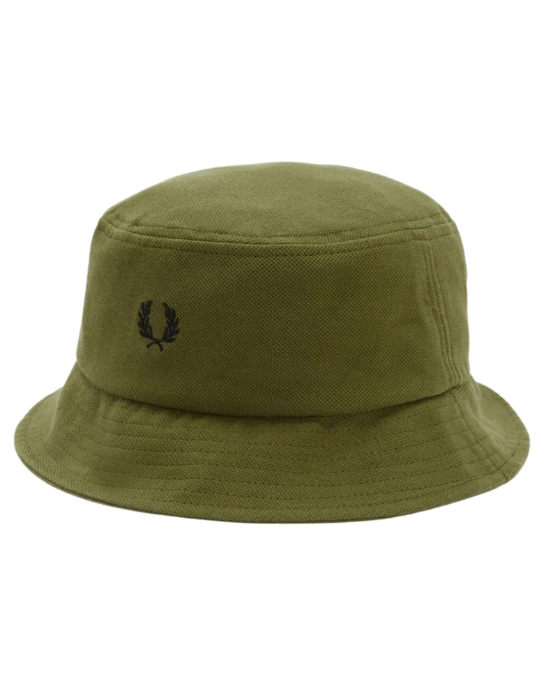 Brand Logo Pique Green Bucket Hat