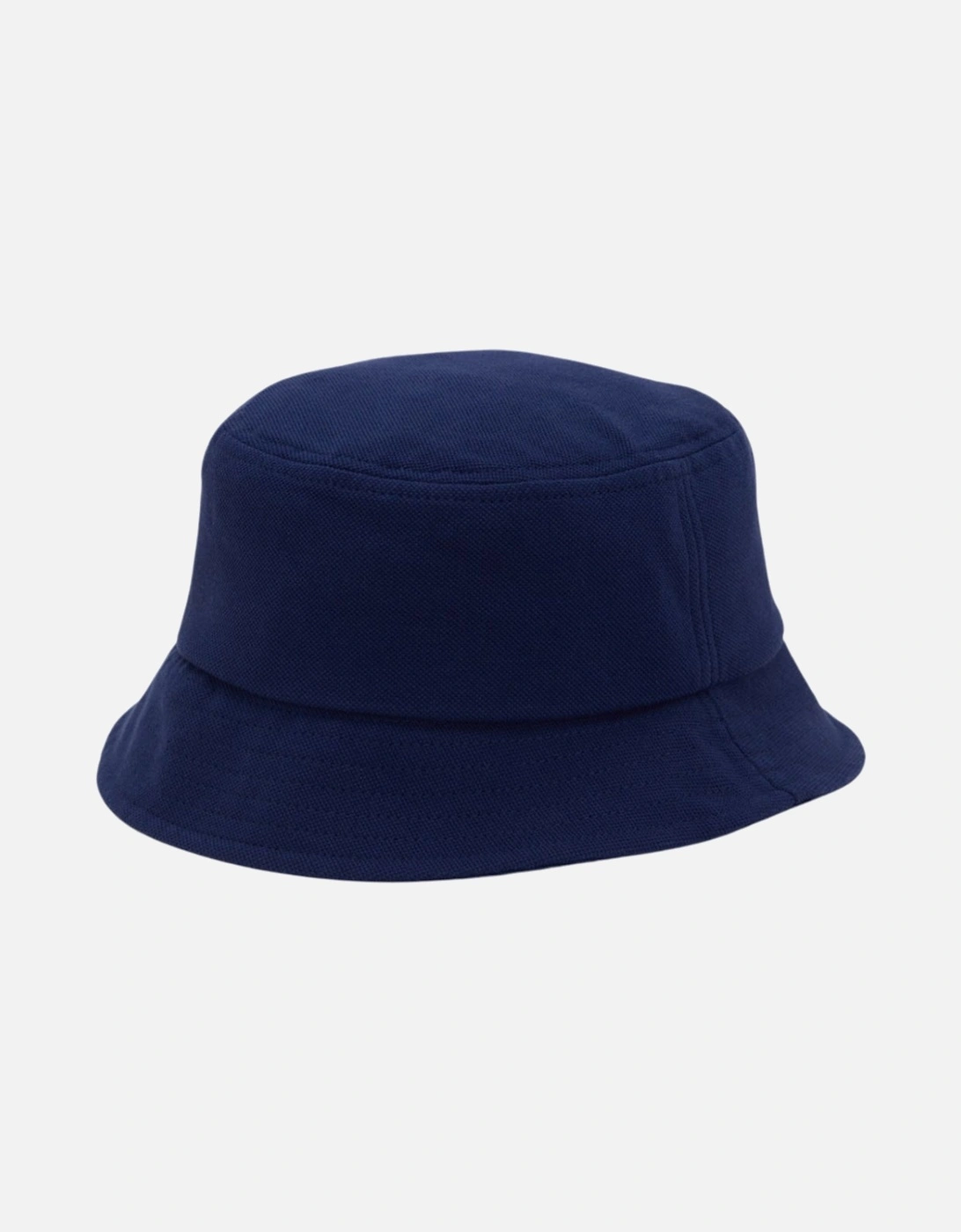 Brand Logo Pique Navy Blue Bucket Hat