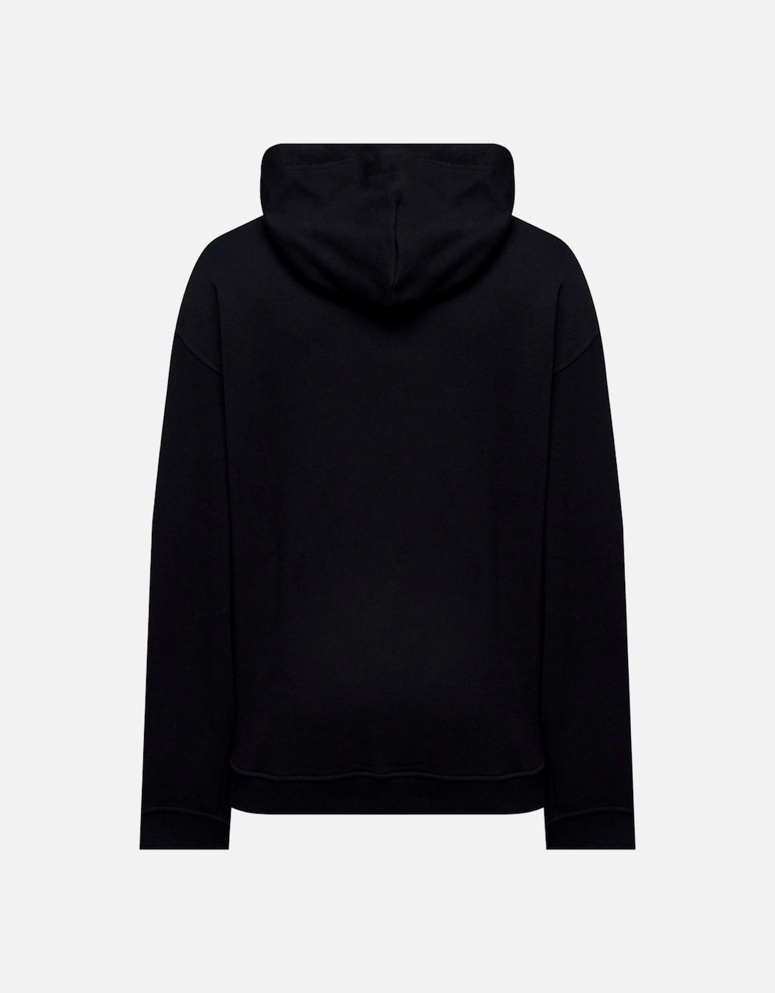 Double Destroyed Logo Black Hoodie