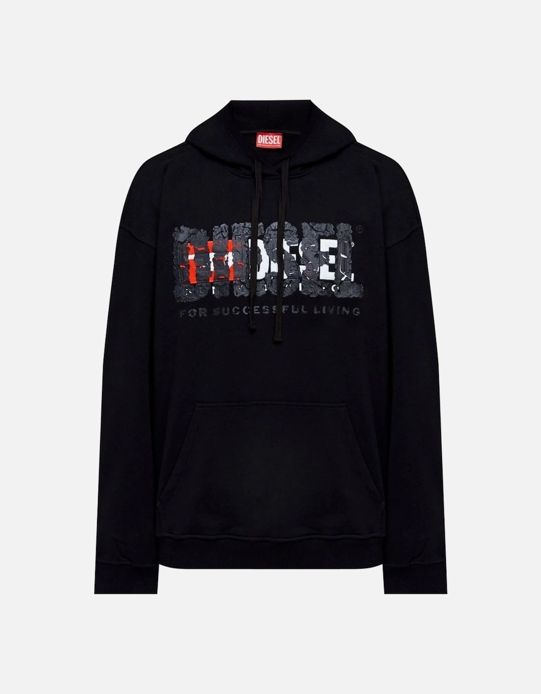 Double Destroyed Logo Black Hoodie, 4 of 3