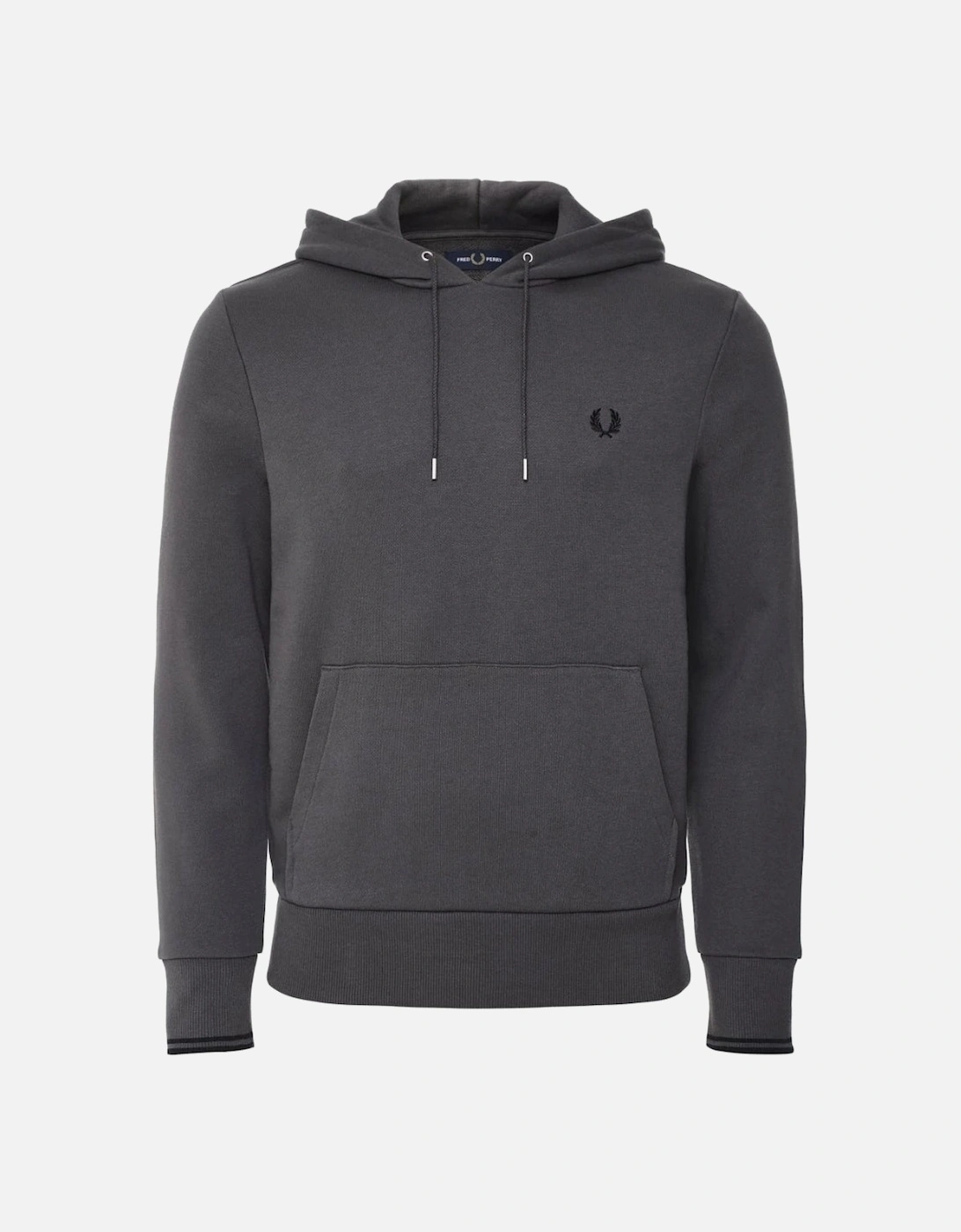 Tipped Sleeve Gunmetal Grey Hoodie, 3 of 2