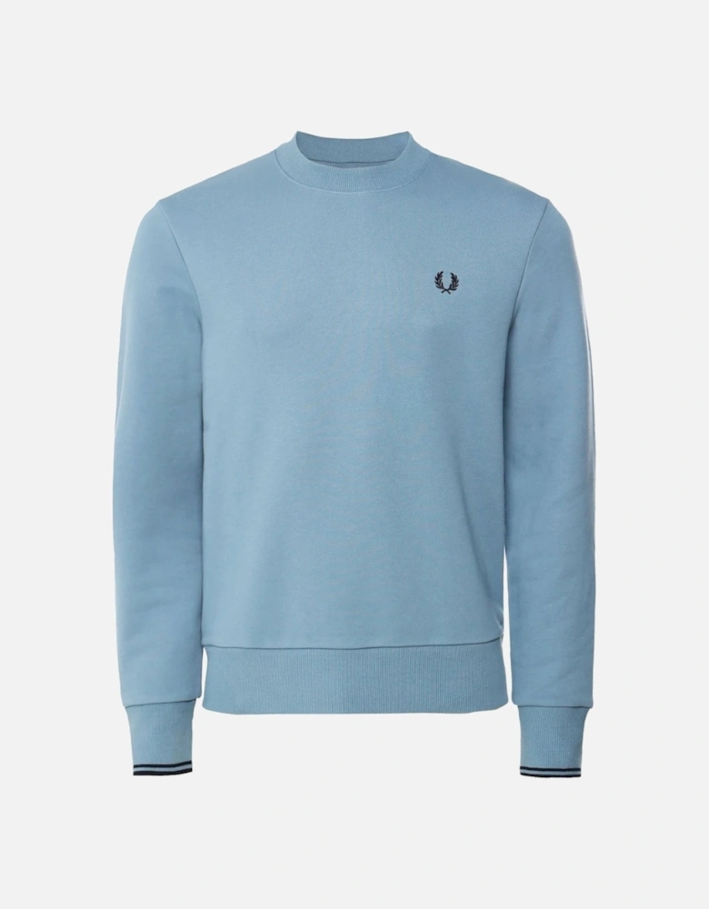 Crew Neck Ash Blue Sweatshirt