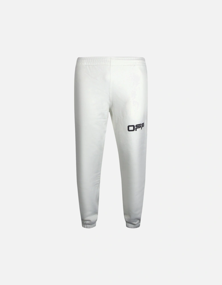 Airport Tape Logo White Sweatpants