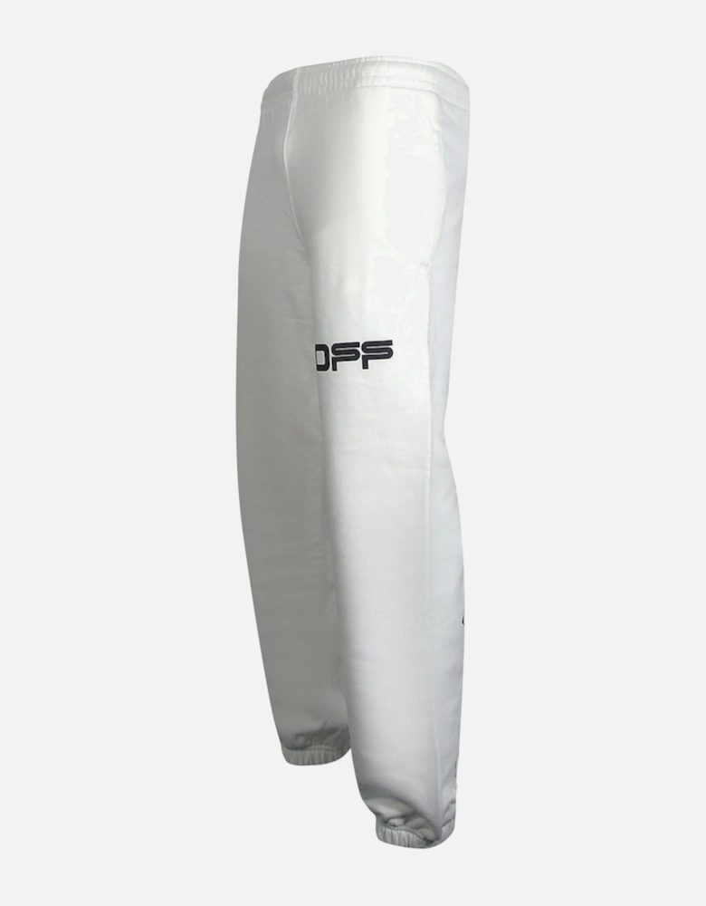 Airport Tape Logo White Sweatpants