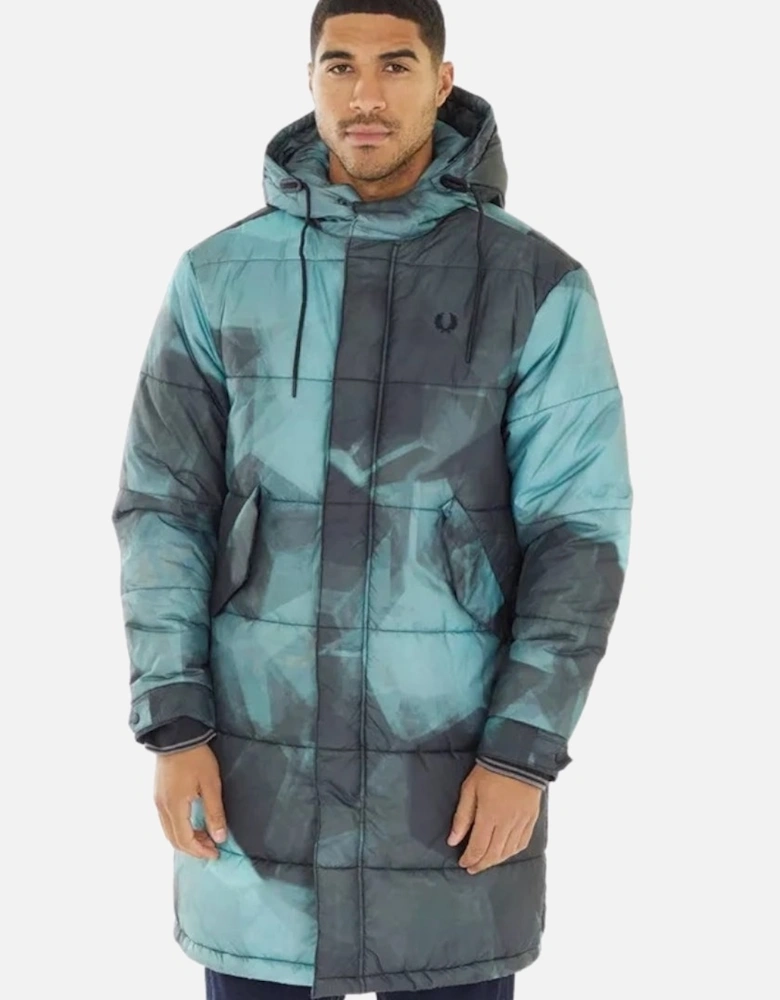 Fishtail Shaded Navy Blue Camoflauge Quilted Pakra Jacket