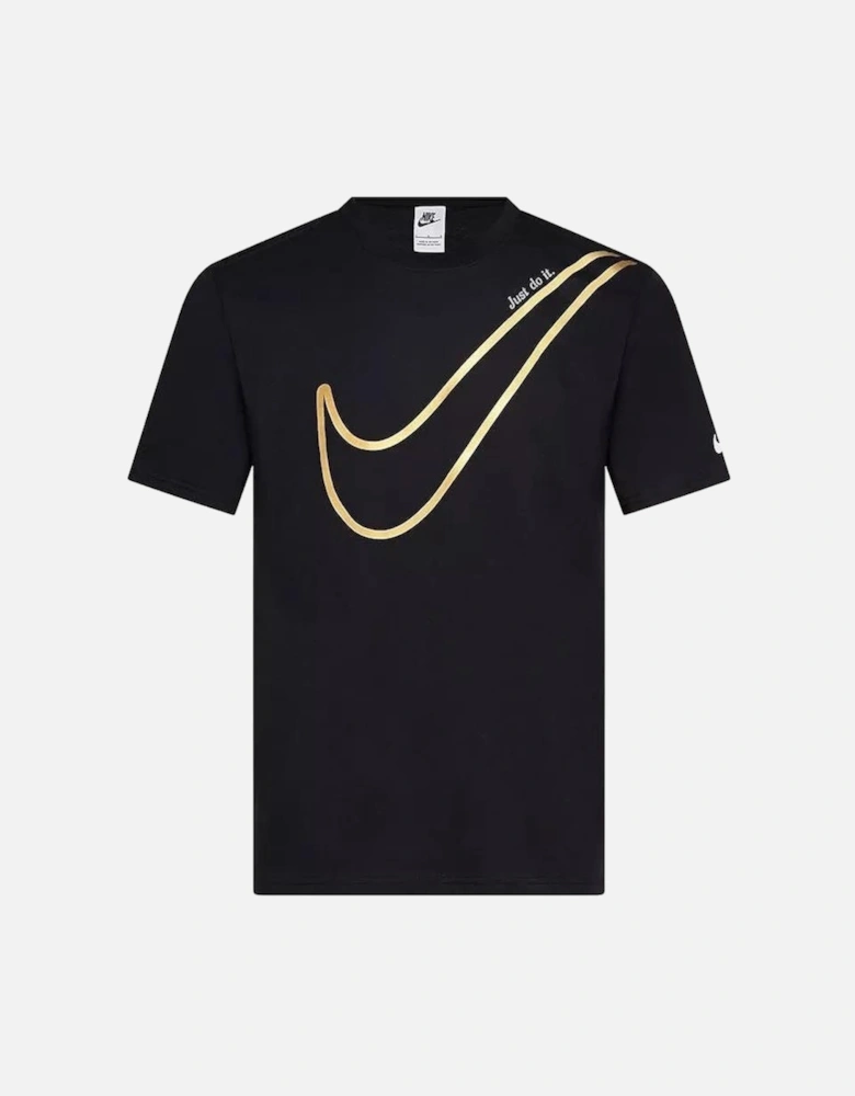 Men's 'Just Do It' T-Shirt Black/Gold