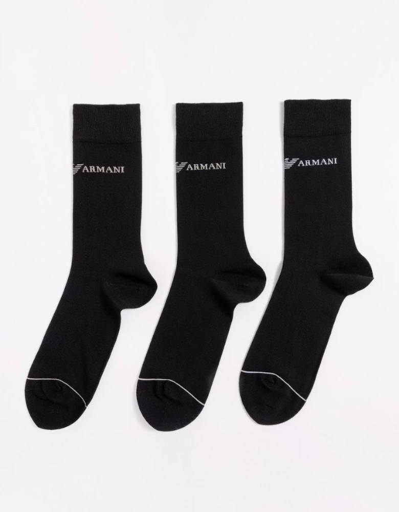 3 Pack Mens Eagle Logo Sport Socks