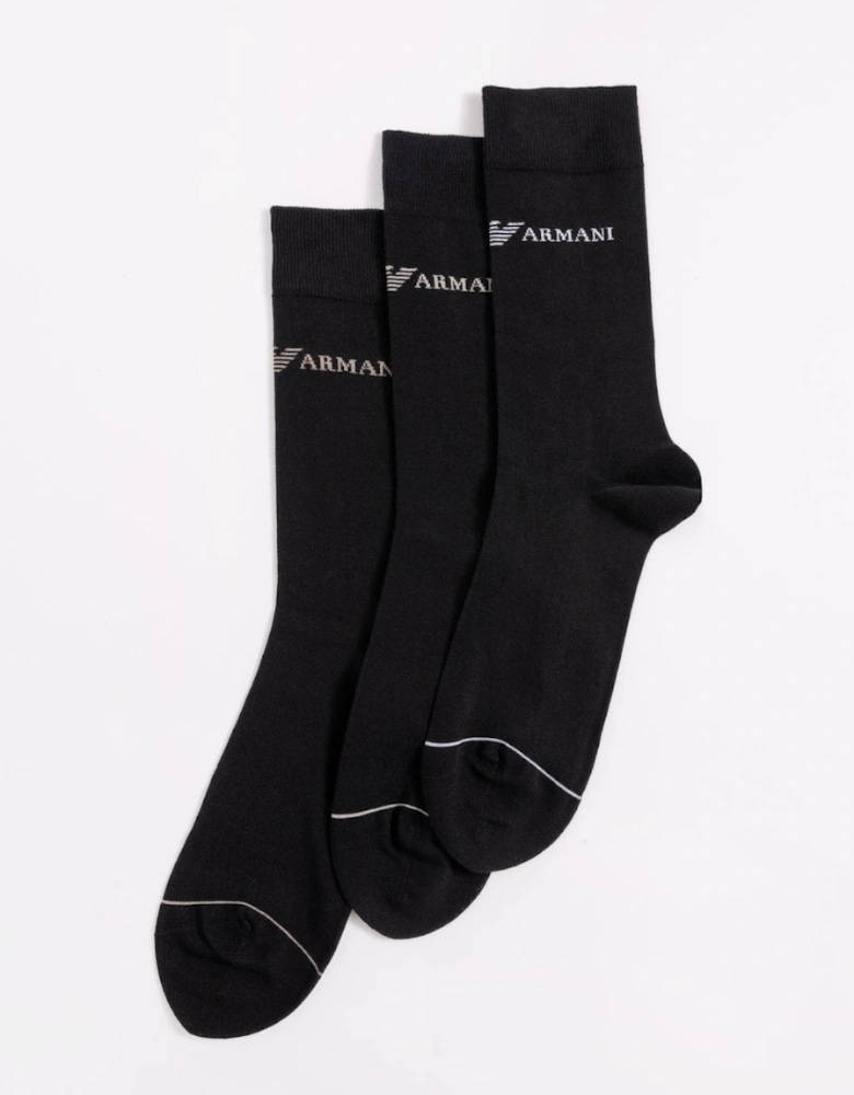 3 Pack Mens Eagle Logo Sport Socks