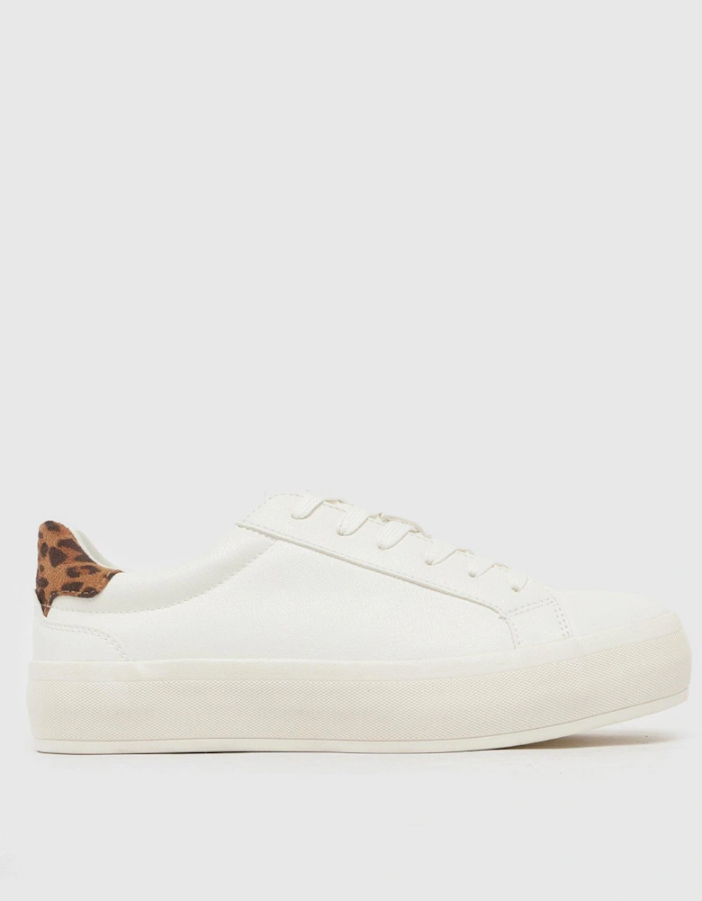 Mariella Lace Up Trainers - /Leopard - White