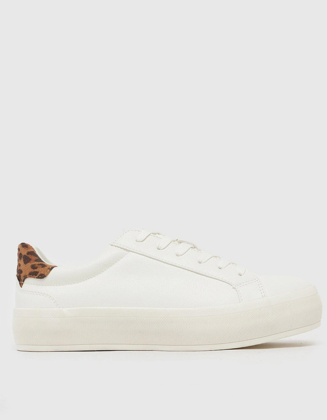 Mariella Lace Up Trainers - /Leopard - White, 2 of 1