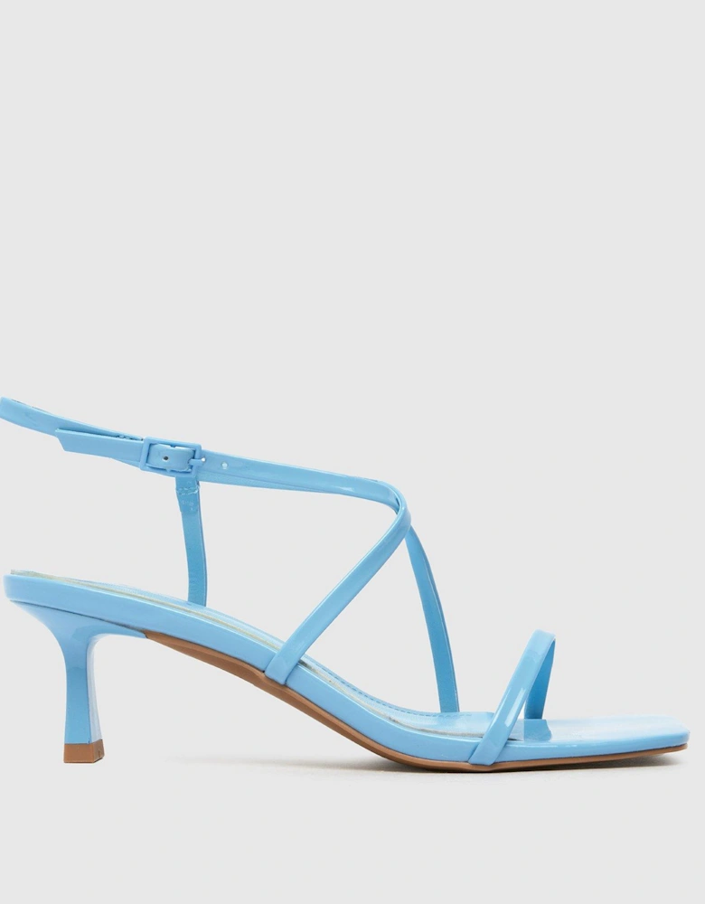 Serenity Strappy Midi Heels - Blue