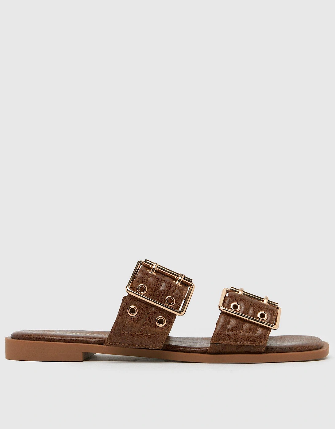 Tenika Buckle Detail Sandals - Tan, 2 of 1