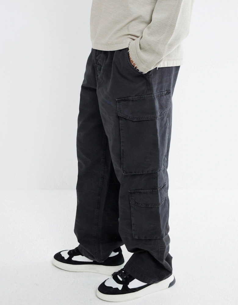 Smith Loose Cargo Pants - Black
