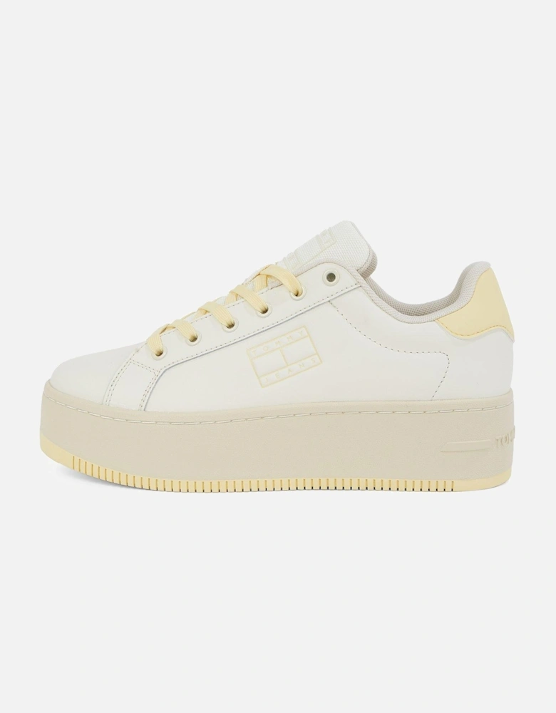 Flatform Logo Trainers - White/Yellow