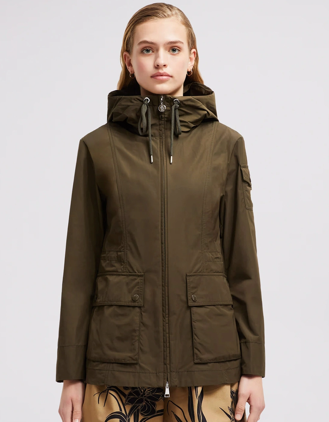 Womens Leandro Short Parka Green