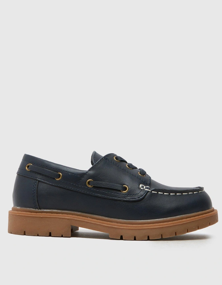 Lance Junior Boat Shoe - Blue