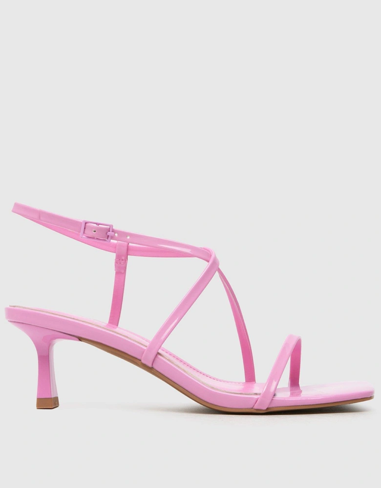 Serenity Strappy Midi Heels - Pink