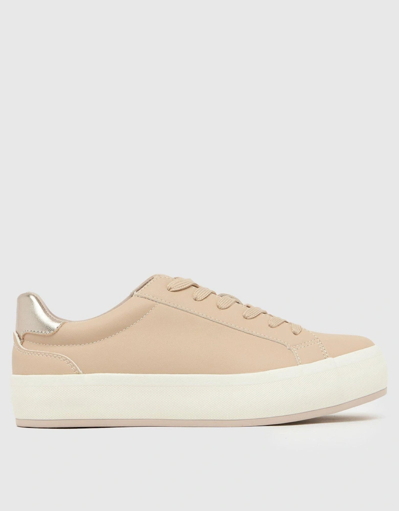 Mariella Lace Up Trainers - Natural