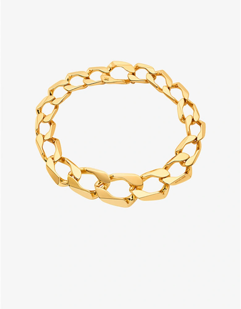 Precious-Metal Plated Brass Curb Link Necklace