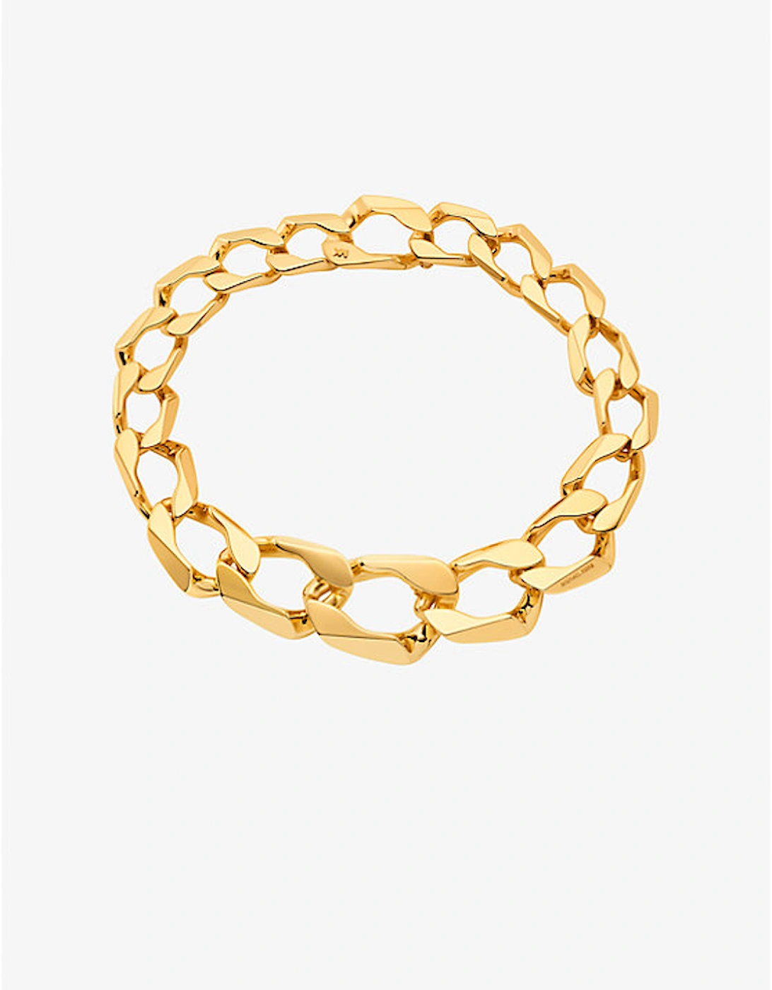 Precious-Metal Plated Brass Curb Link Necklace, 2 of 1