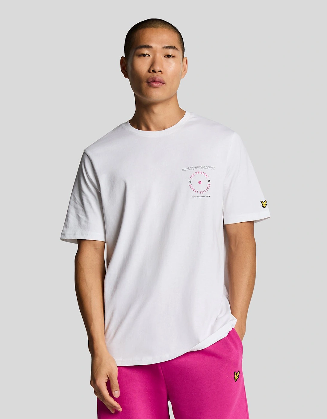 Men's Lyle Athletic Graphic T-Shirt - White - Size: 44/Regular