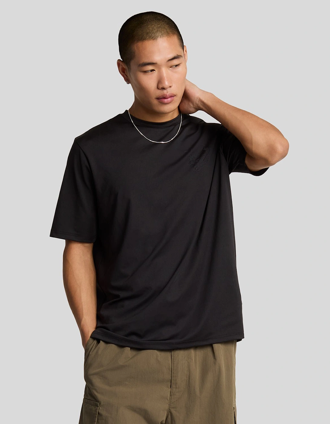 Lyle And Scott Men's Black Panelled Neoprene T-Shirt  36 S
