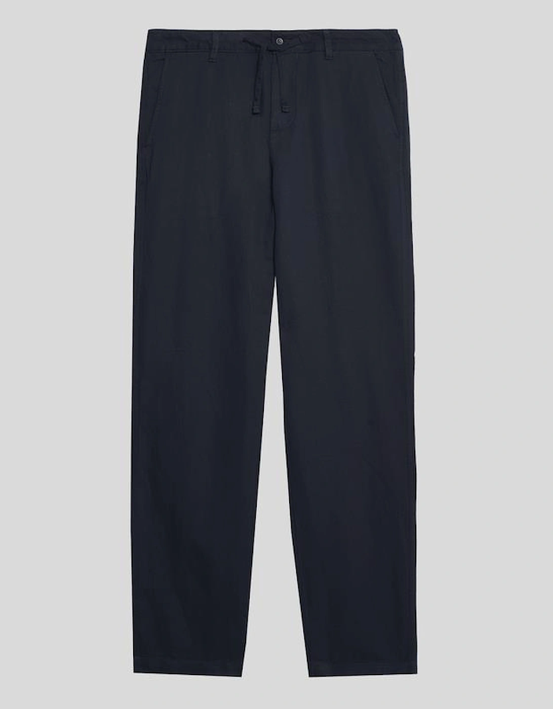 Linen Blend Drawstring Trousers