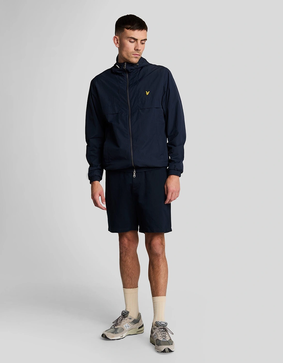 Lyle And Scott Men's Linen Blend Drawstring Shorts - Navy - Size: 29/28/32
