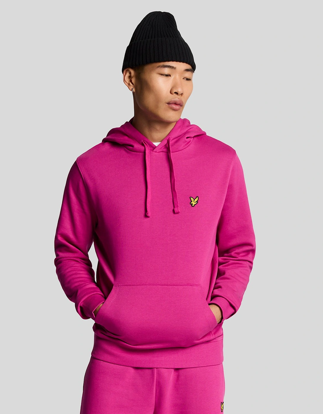Lyle And Scott Men's Loopback Cotton Hoodie - Pink - Size: 40