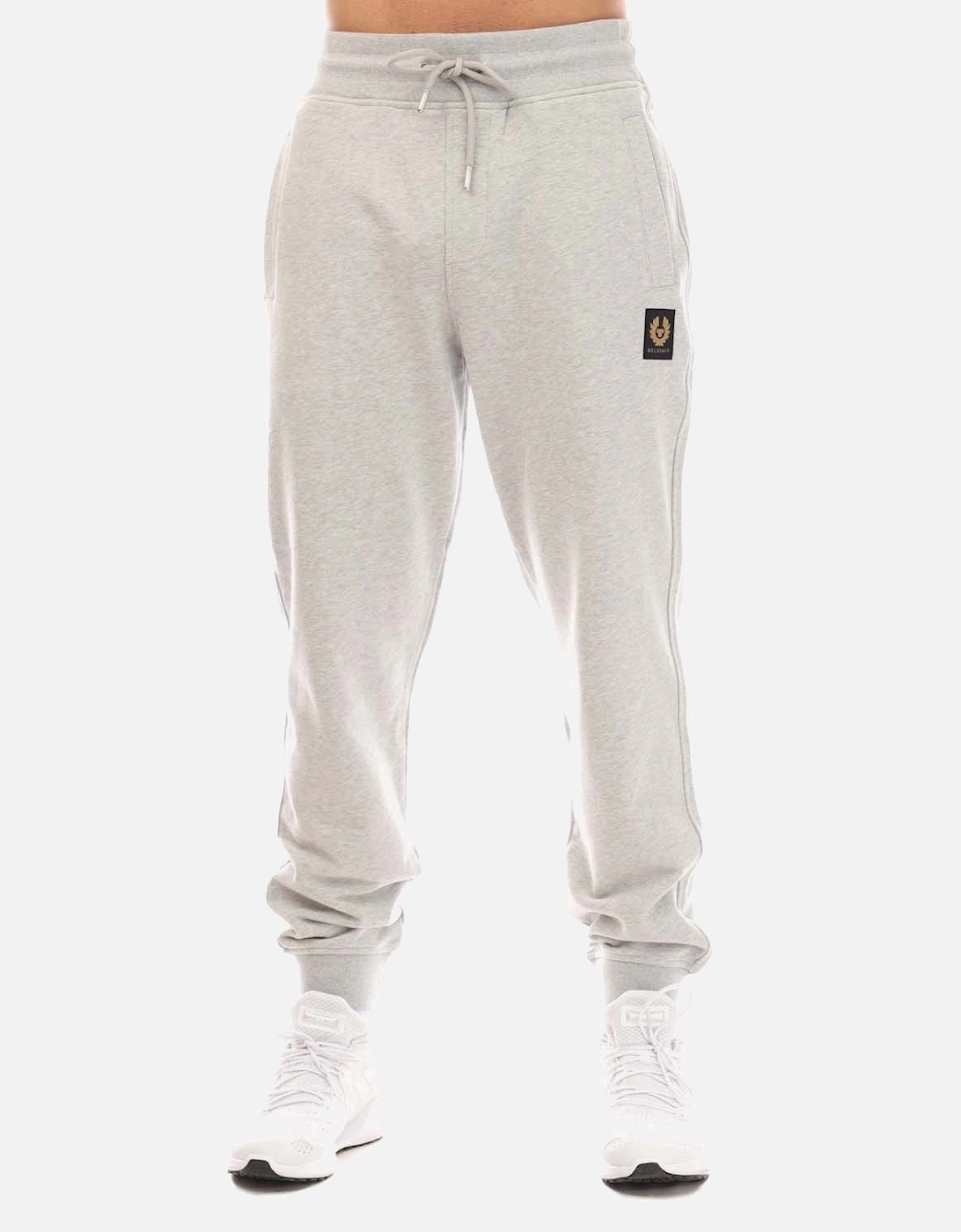Belstaff Men's Cotton Fleece Sweatpants - Silver - Size: XL